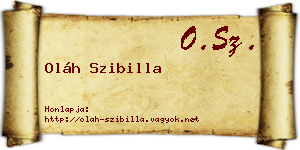 Oláh Szibilla névjegykártya